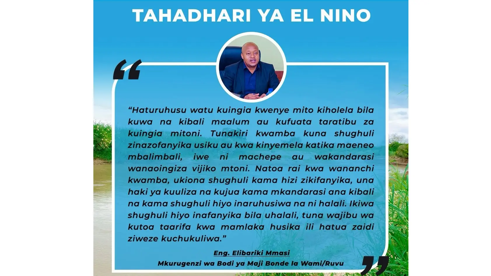 TAHADHARI YA EL NINO